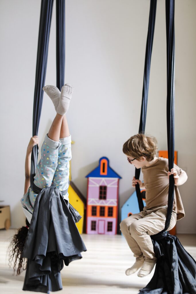 Children with ASD exercise and play to reduce stress and improve behaviour while waiting for a proper ASD diagnosis.